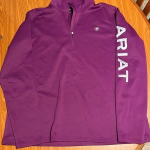 Ariat Tek Cold Series Western Style 1/4 zip Plum/Purple Color XL